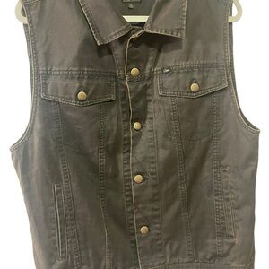 Obey Black and Brown Medium vest Jacket